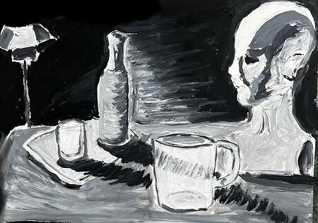 My work. Noir still life 